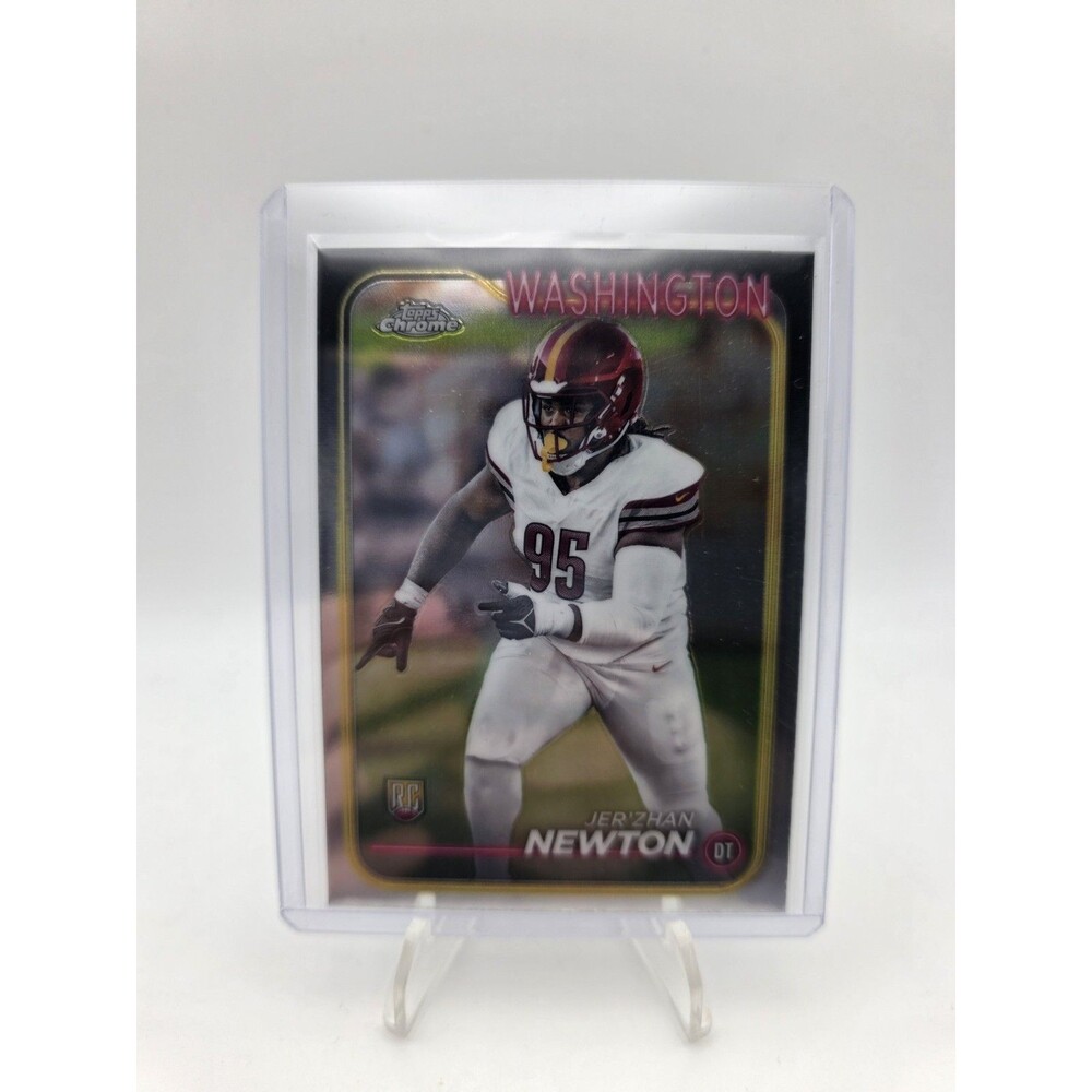 Jer'zhan Newton Rookie 2024 Topps Chrome Football Card 233 Washington Commanders